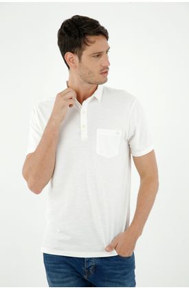 camisa polo blanca hombre