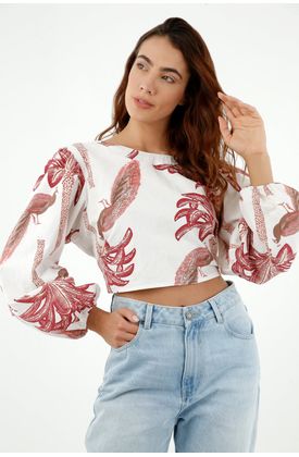 camisa amplia bordadas