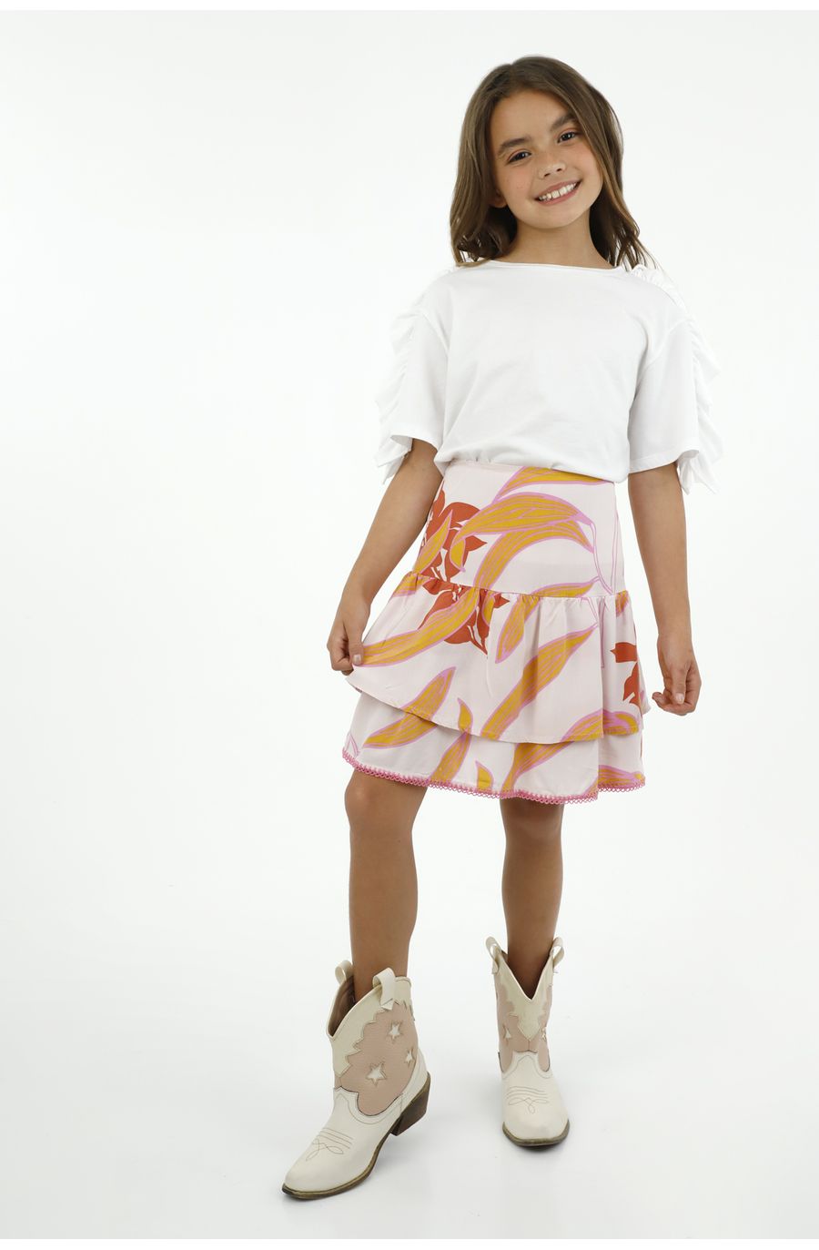 Falda morada para niña