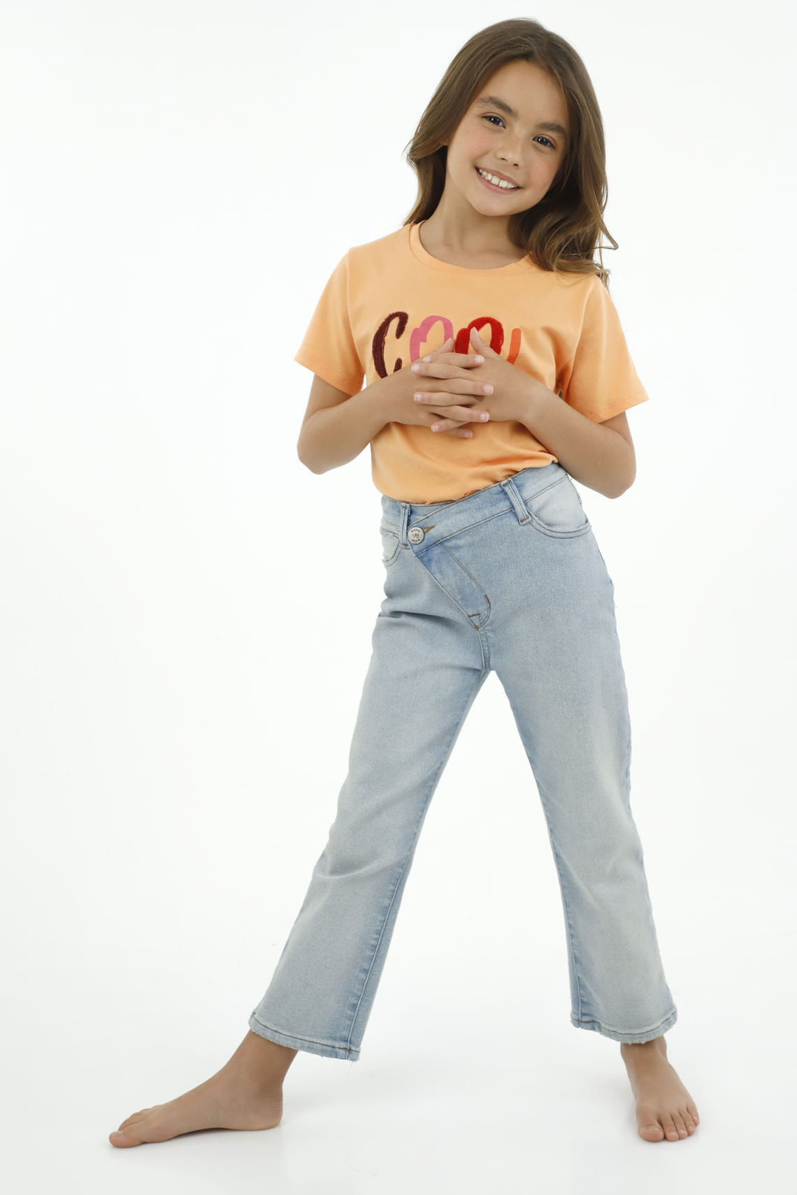 Jean azul medio para niña