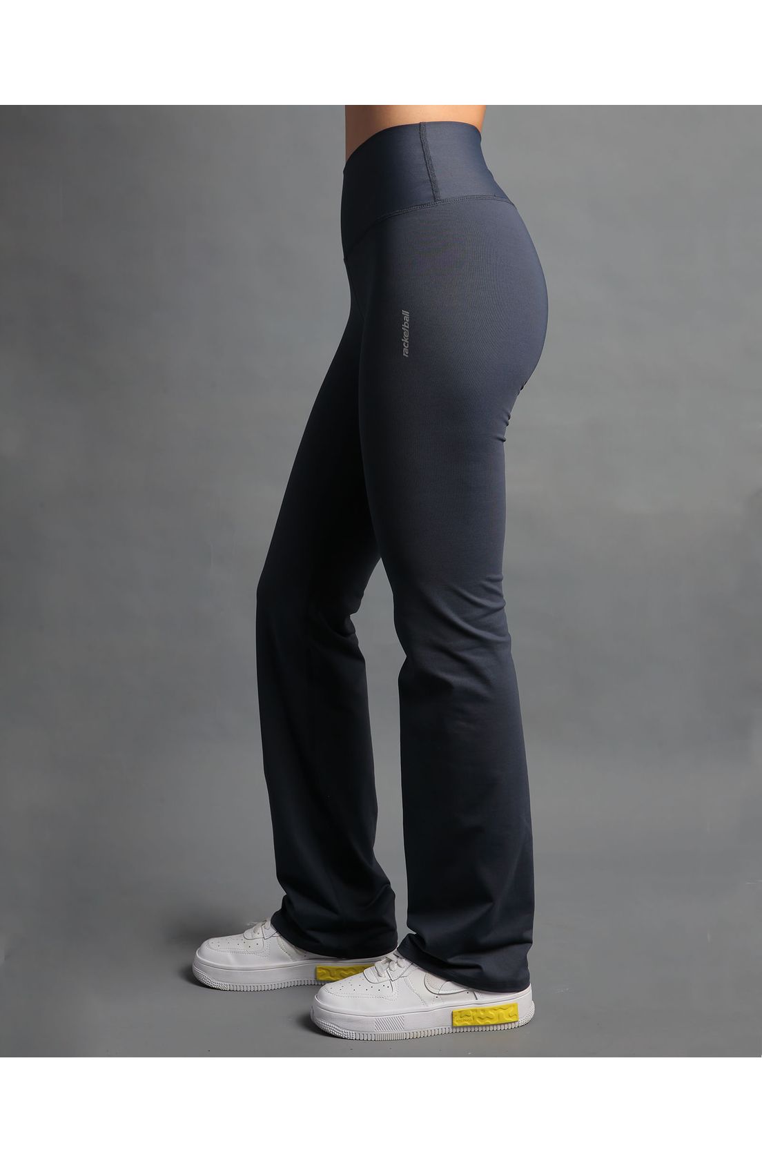 Licra Deportiva Bota Ancha, Color Gris Oscuro Para Mujer - Tennis