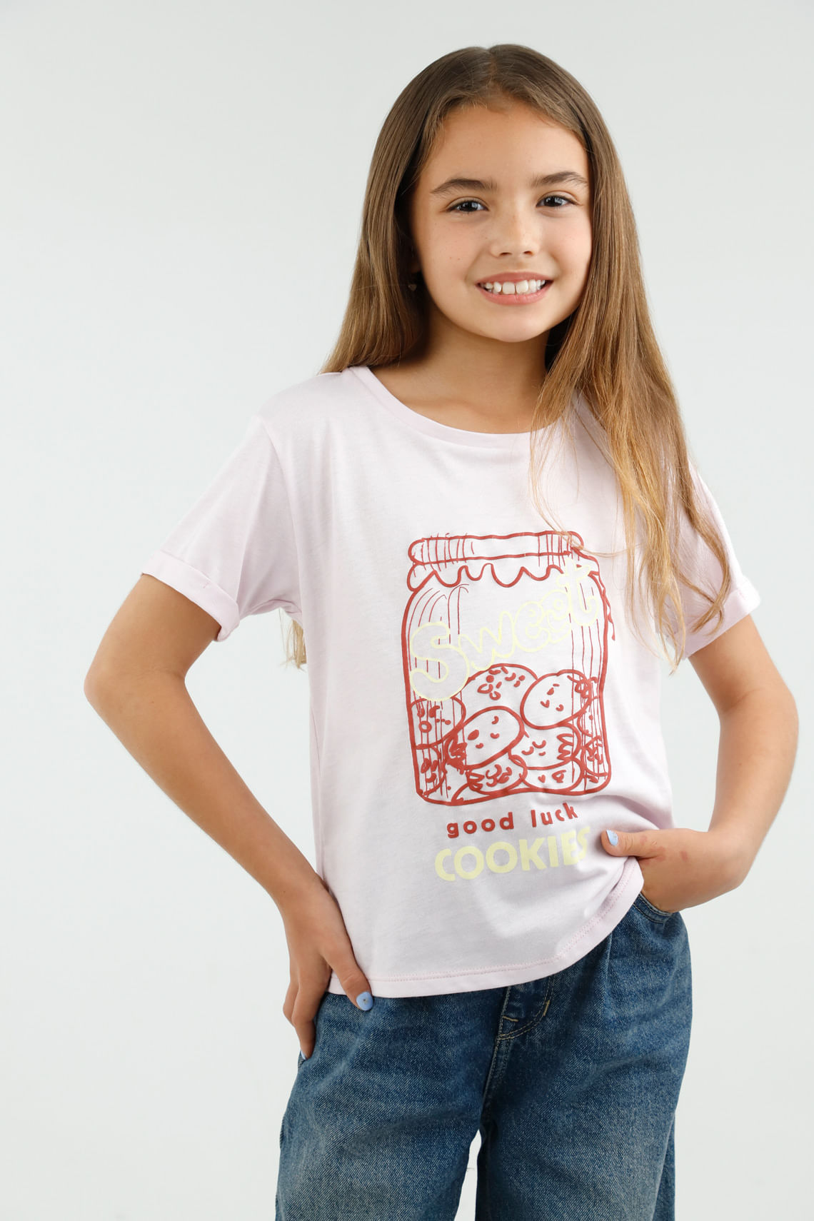 Camiseta morada para niña