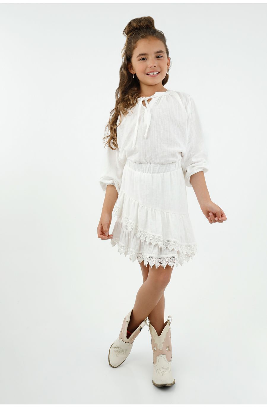 Falda corto para niña tennis, faldas plano entero