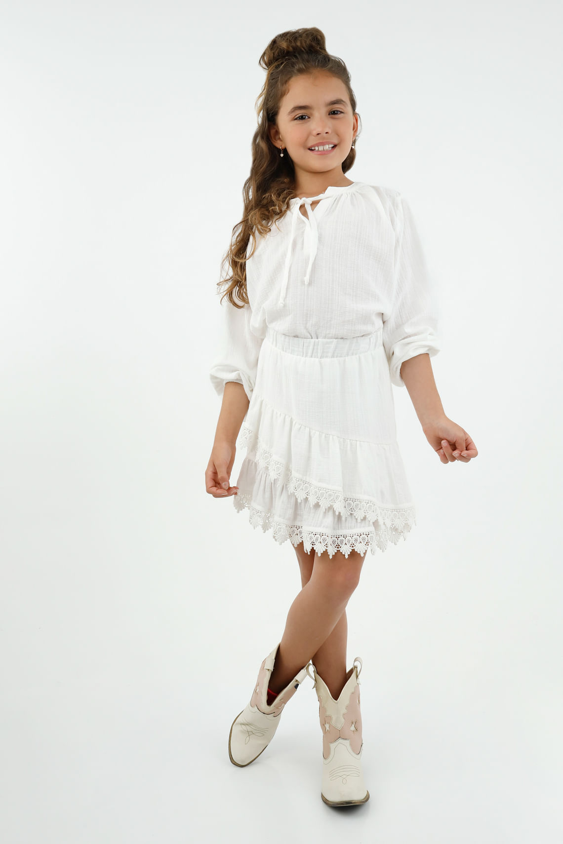 Falda corto para niña tennis, faldas plano  entero