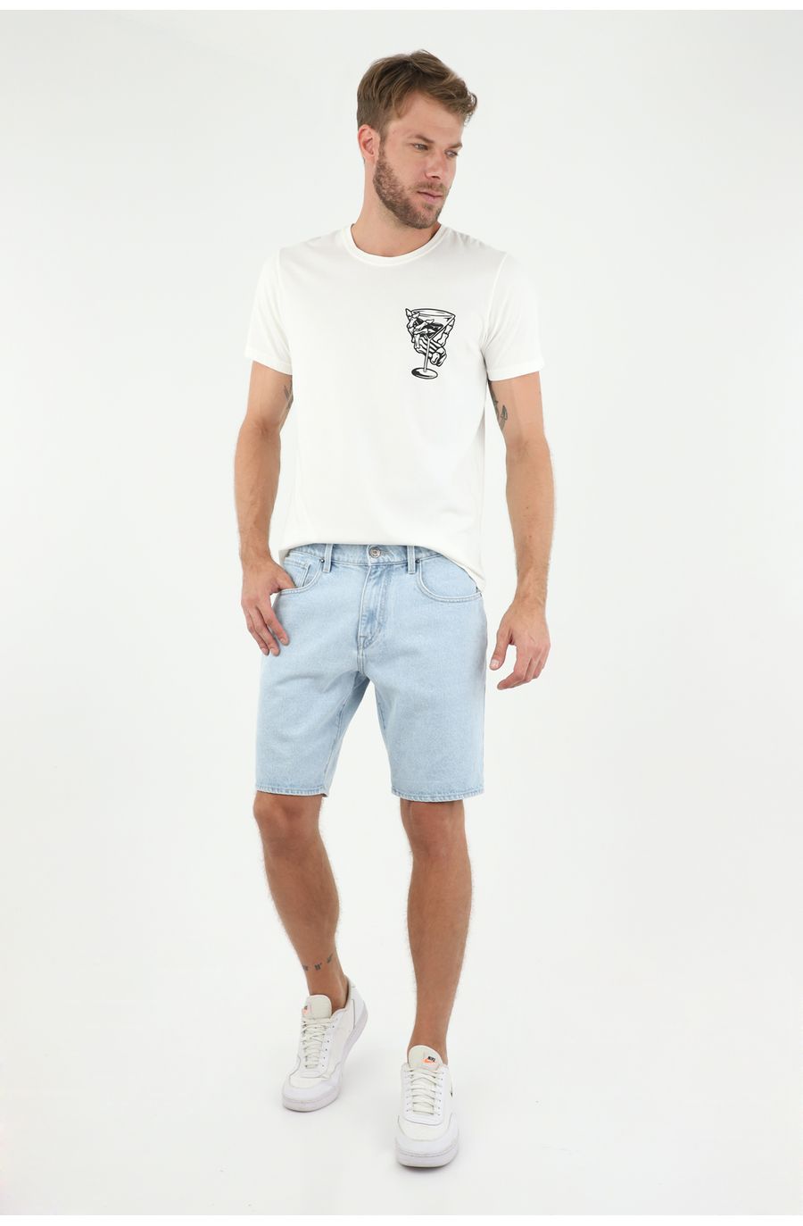 Bermuda azul para hombre