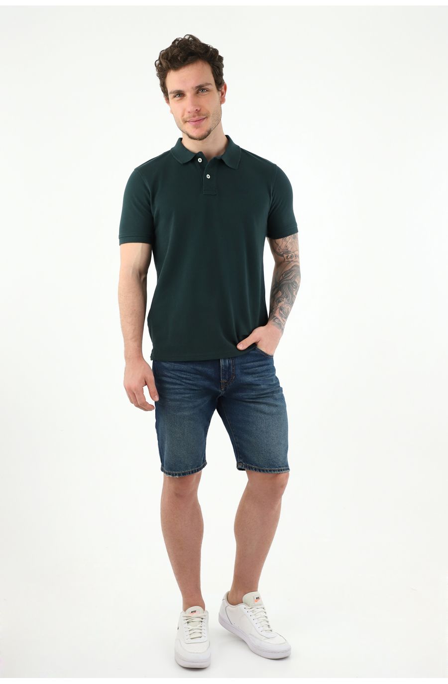 Polo verde para hombre
