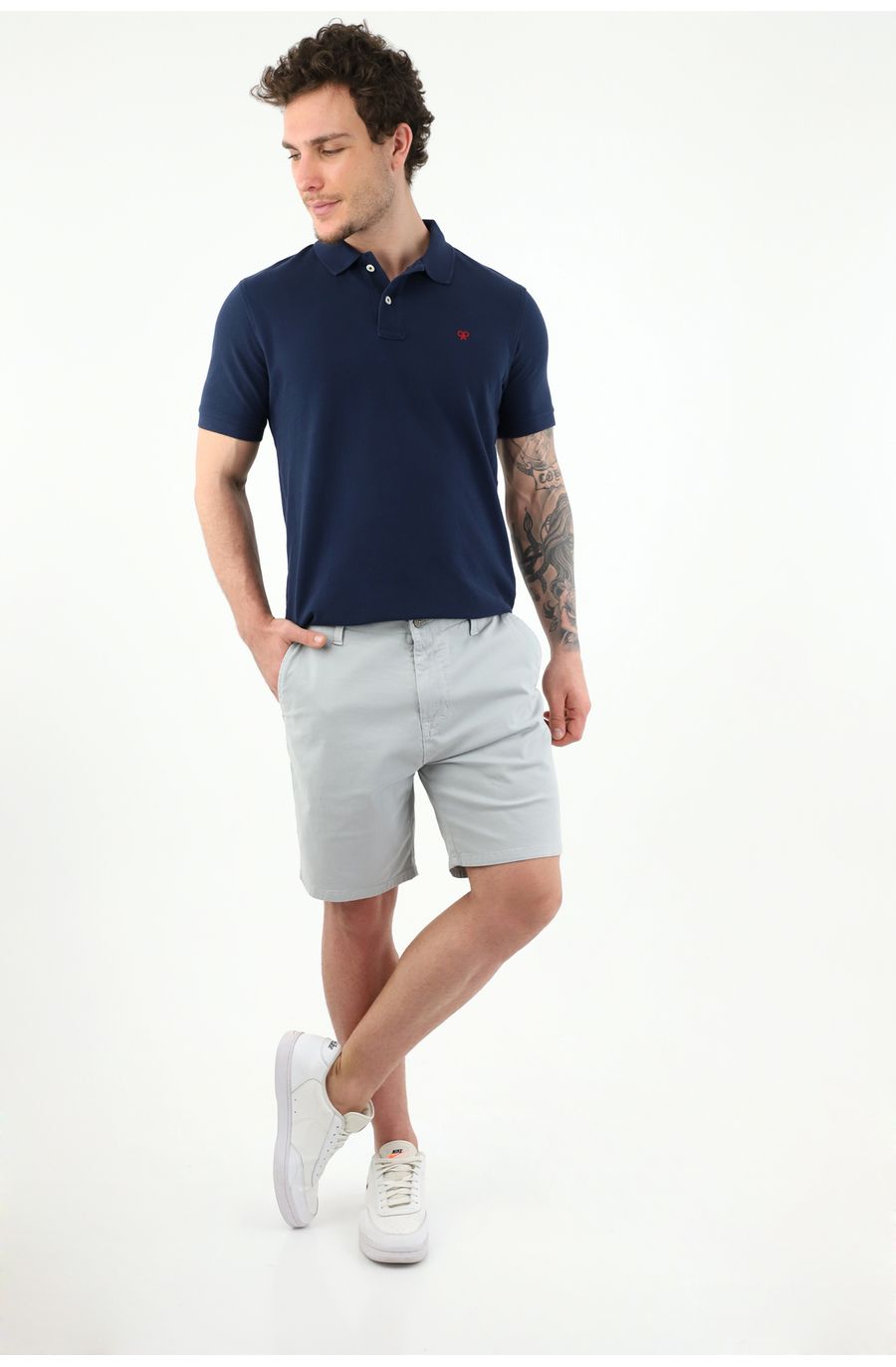 Bermuda gris para hombre