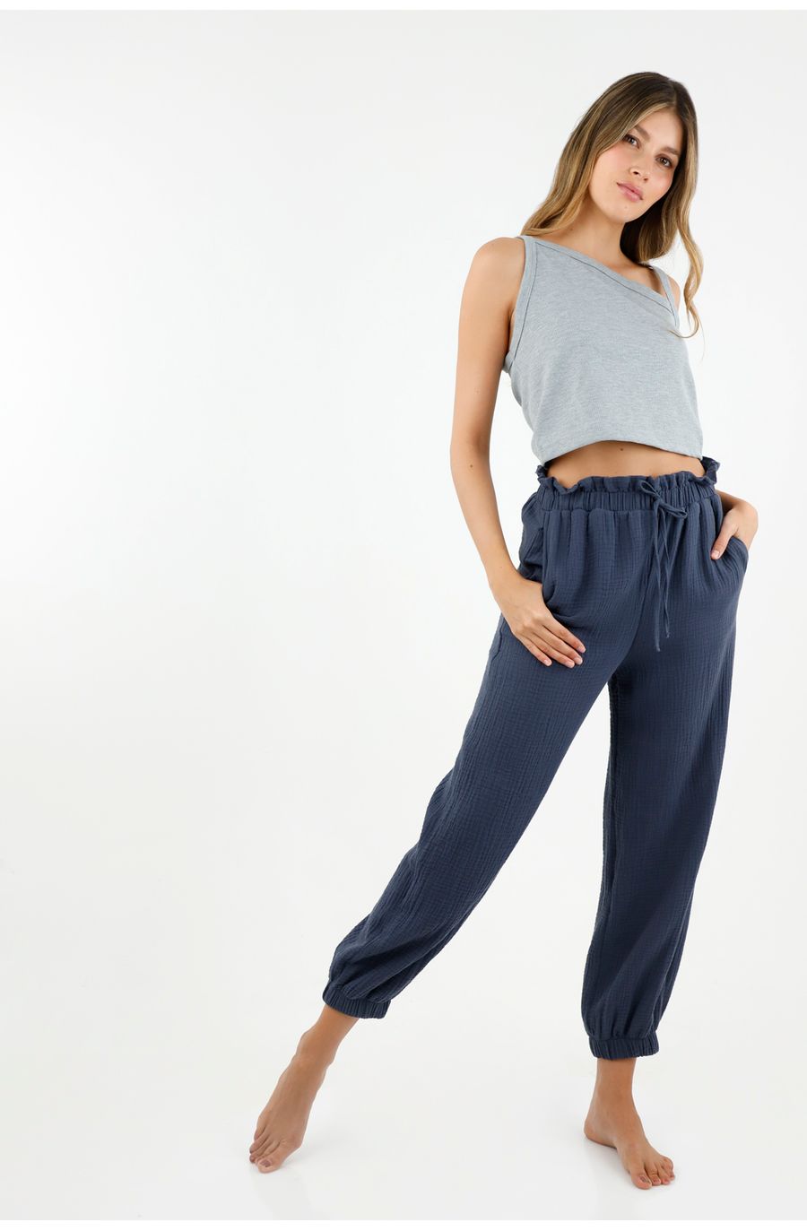 Jogger azul para mujer