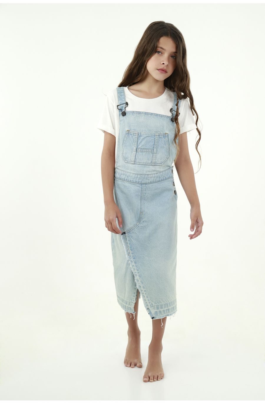 Overall azul para niña