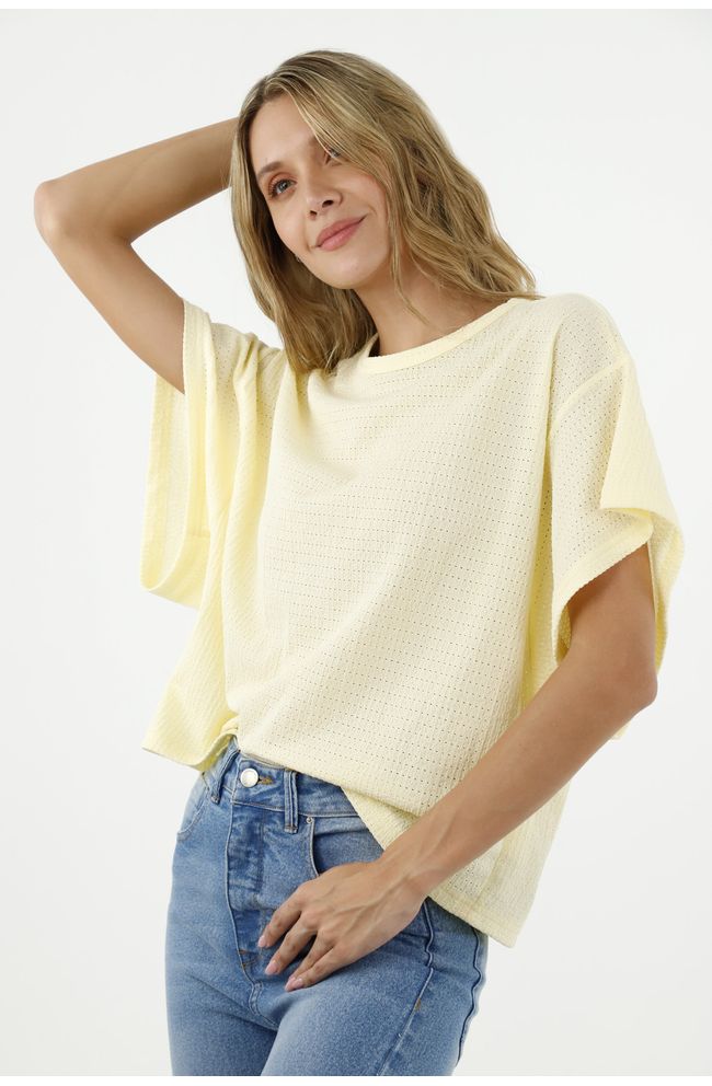 tshirt-para-mujer-topmark-amarillo