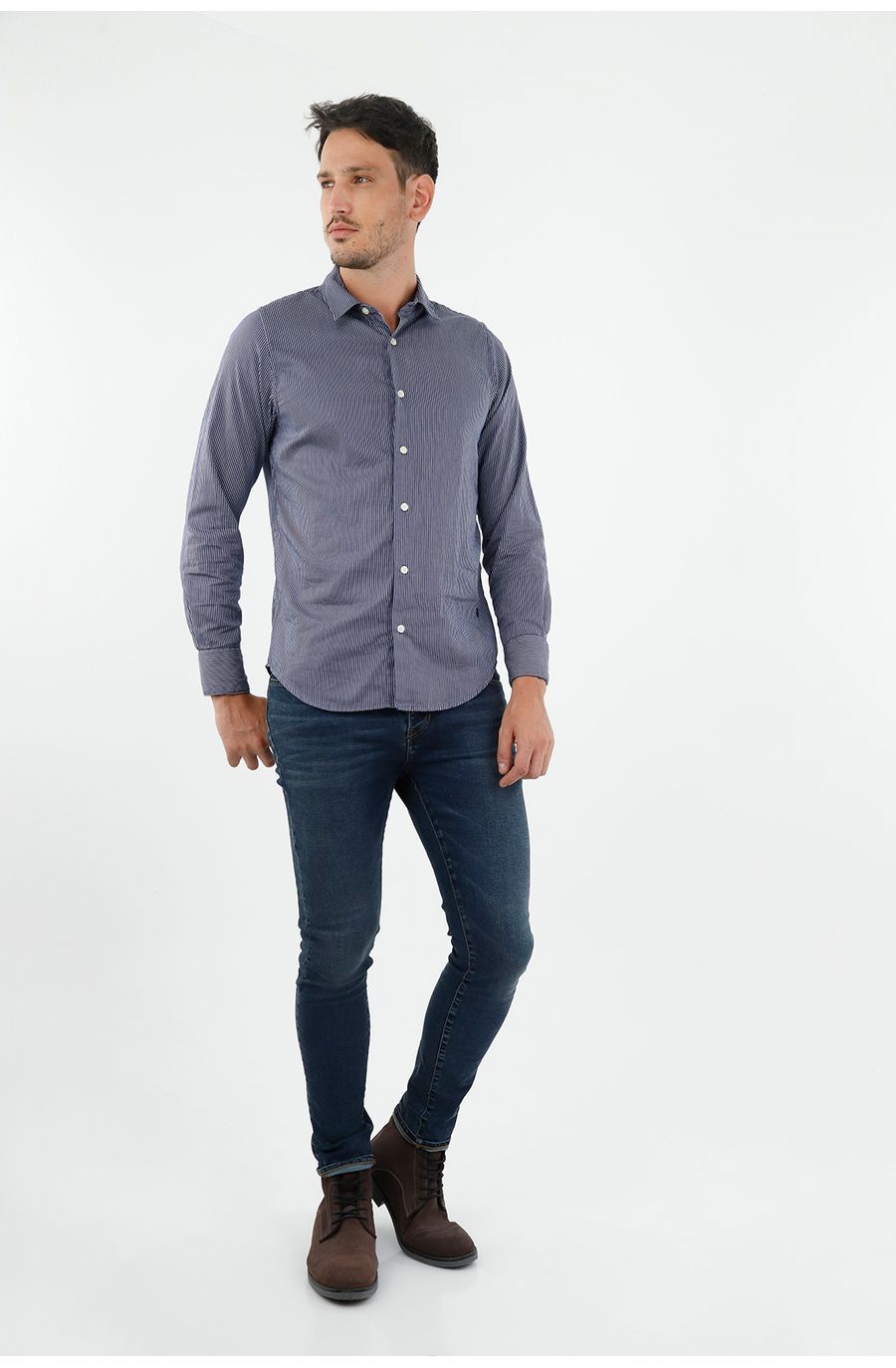 Camisa azul para hombre