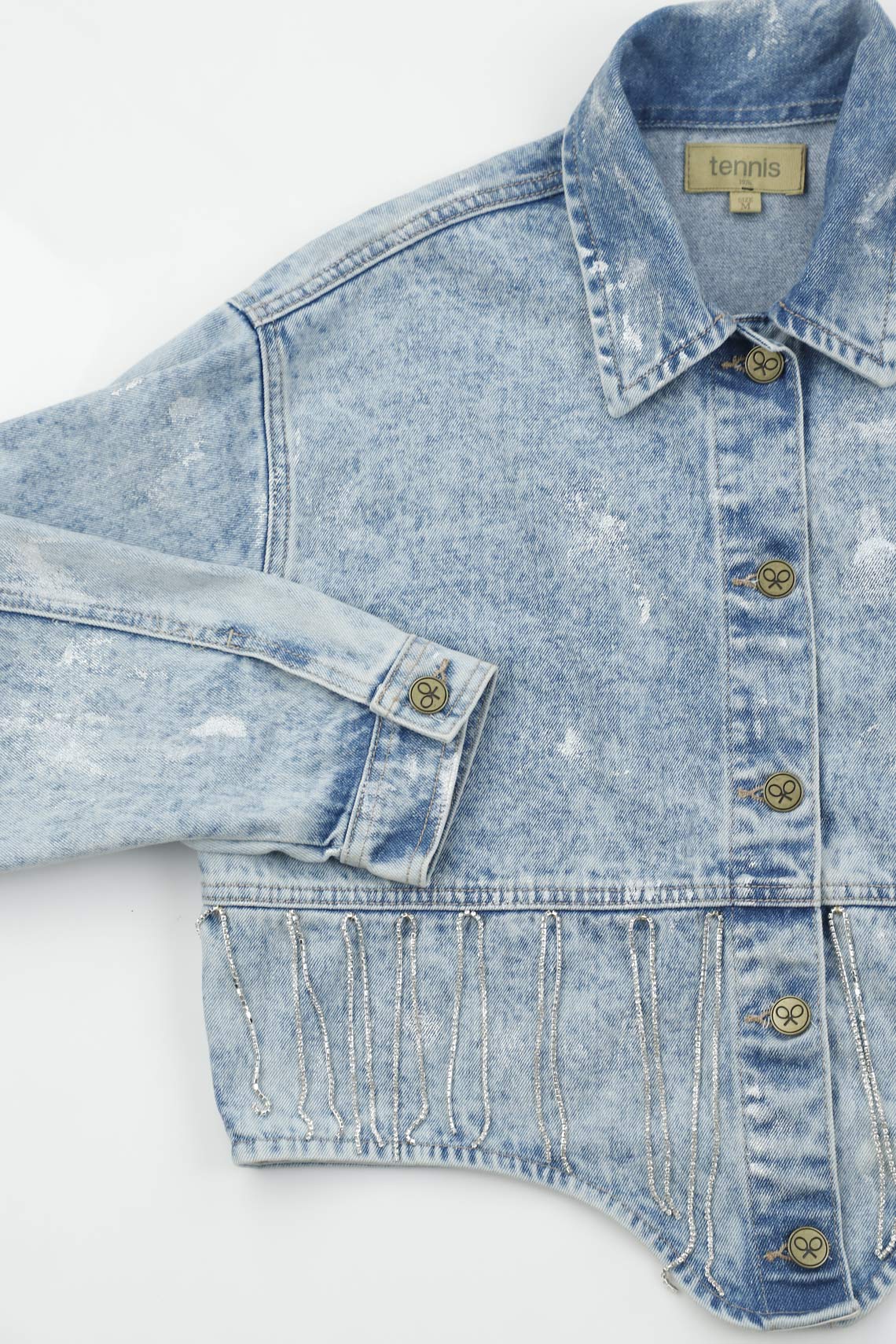 Chaqueta en denim azul para mujer