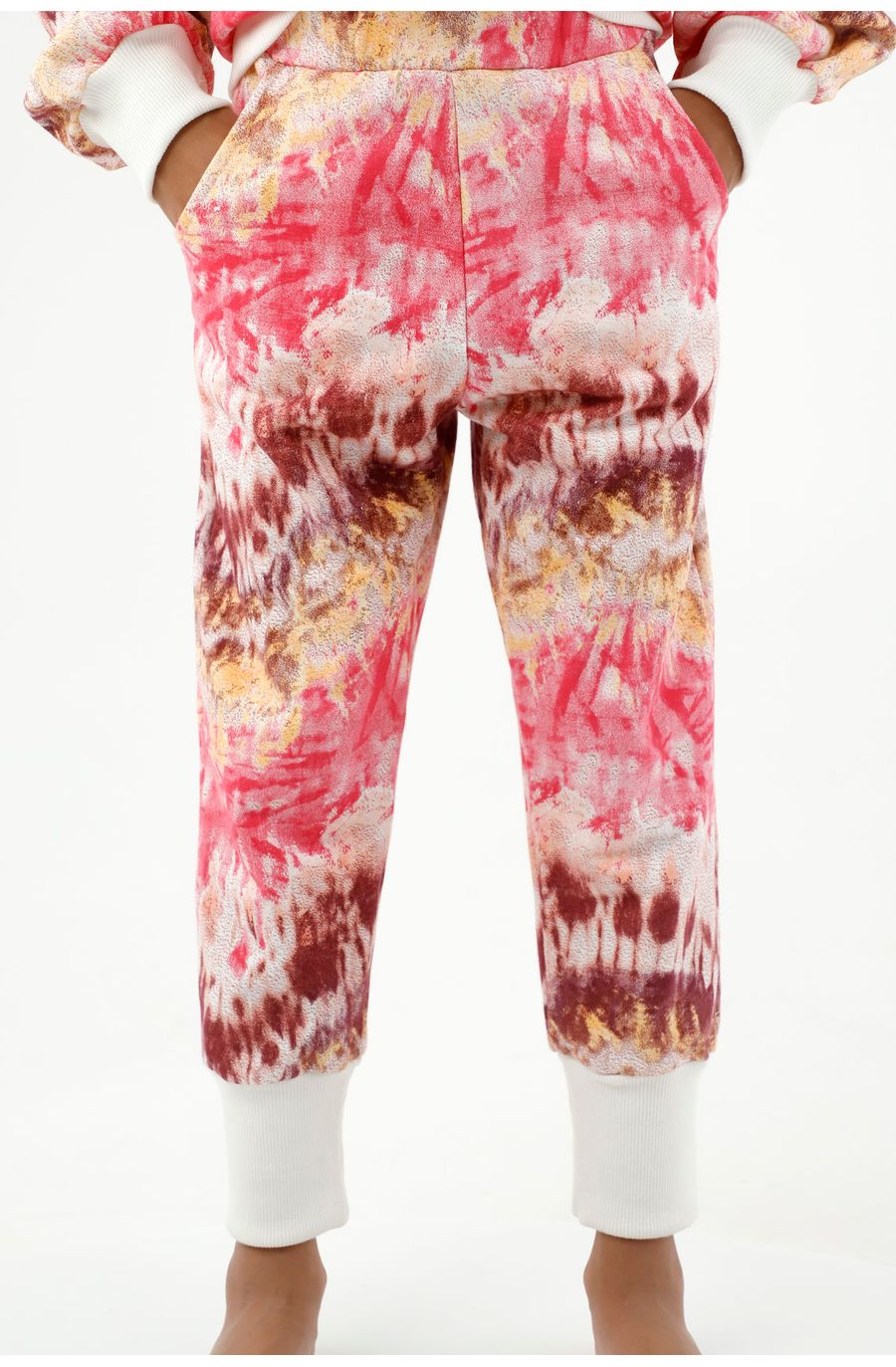 Pantalón tipo jogger Tye Die para niña
