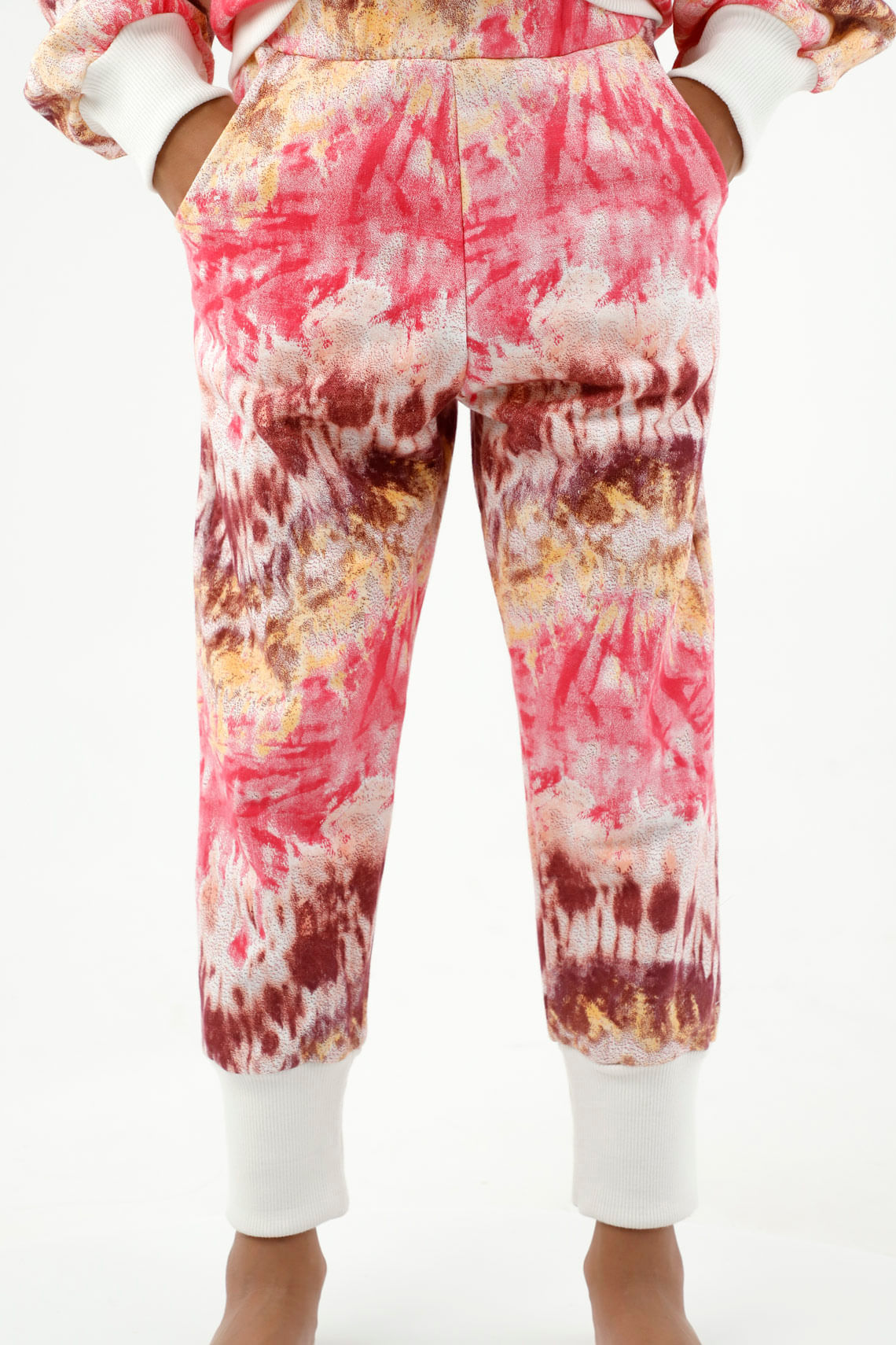 Pantalón tipo jogger Tye Die para niña