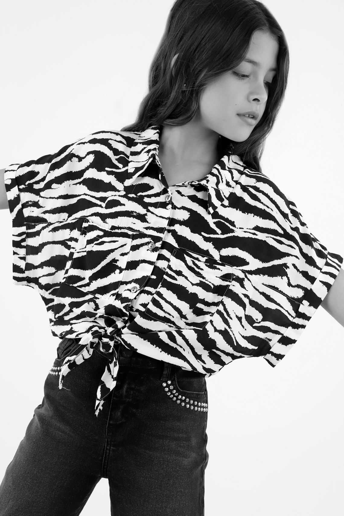 Camisa de animal print para niña