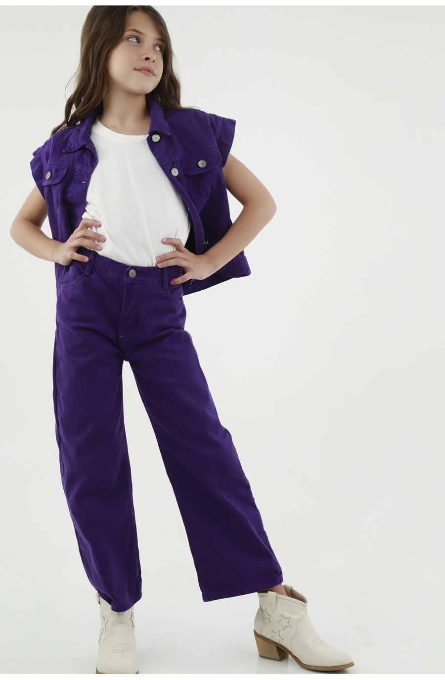 Pantalón morado para niña
