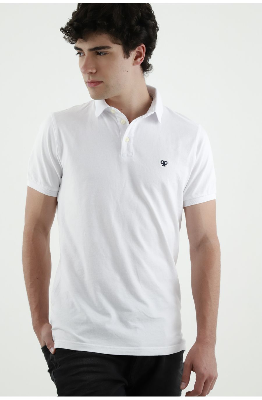 Polo blanca para hombre