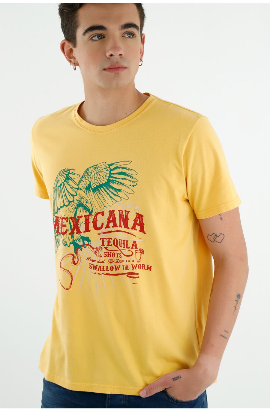 Camiseta amarilla Mexican Tequila para hombre