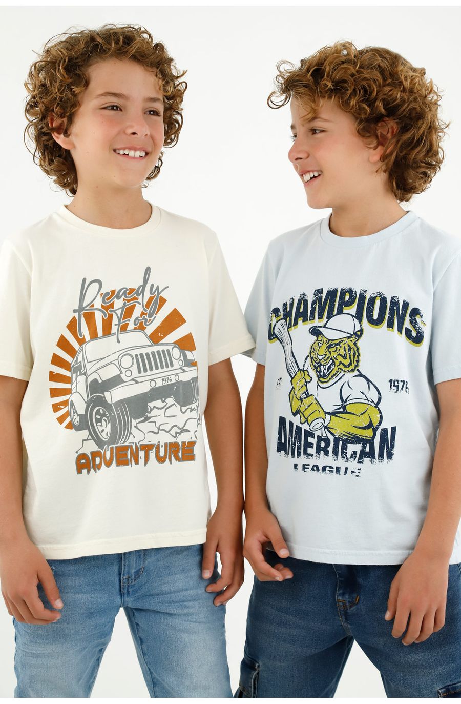 Camiseta crudo Ready For Adventure para niño