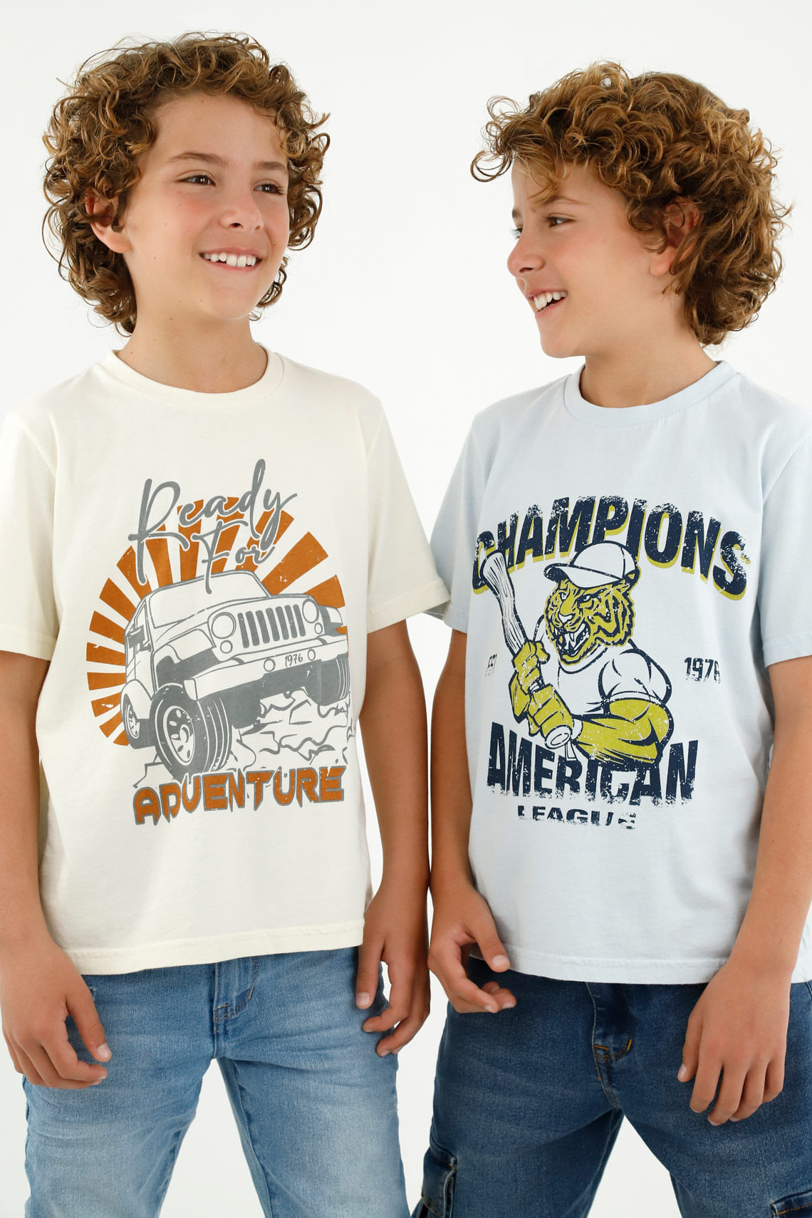 Camiseta crudo Ready For Adventure para niño