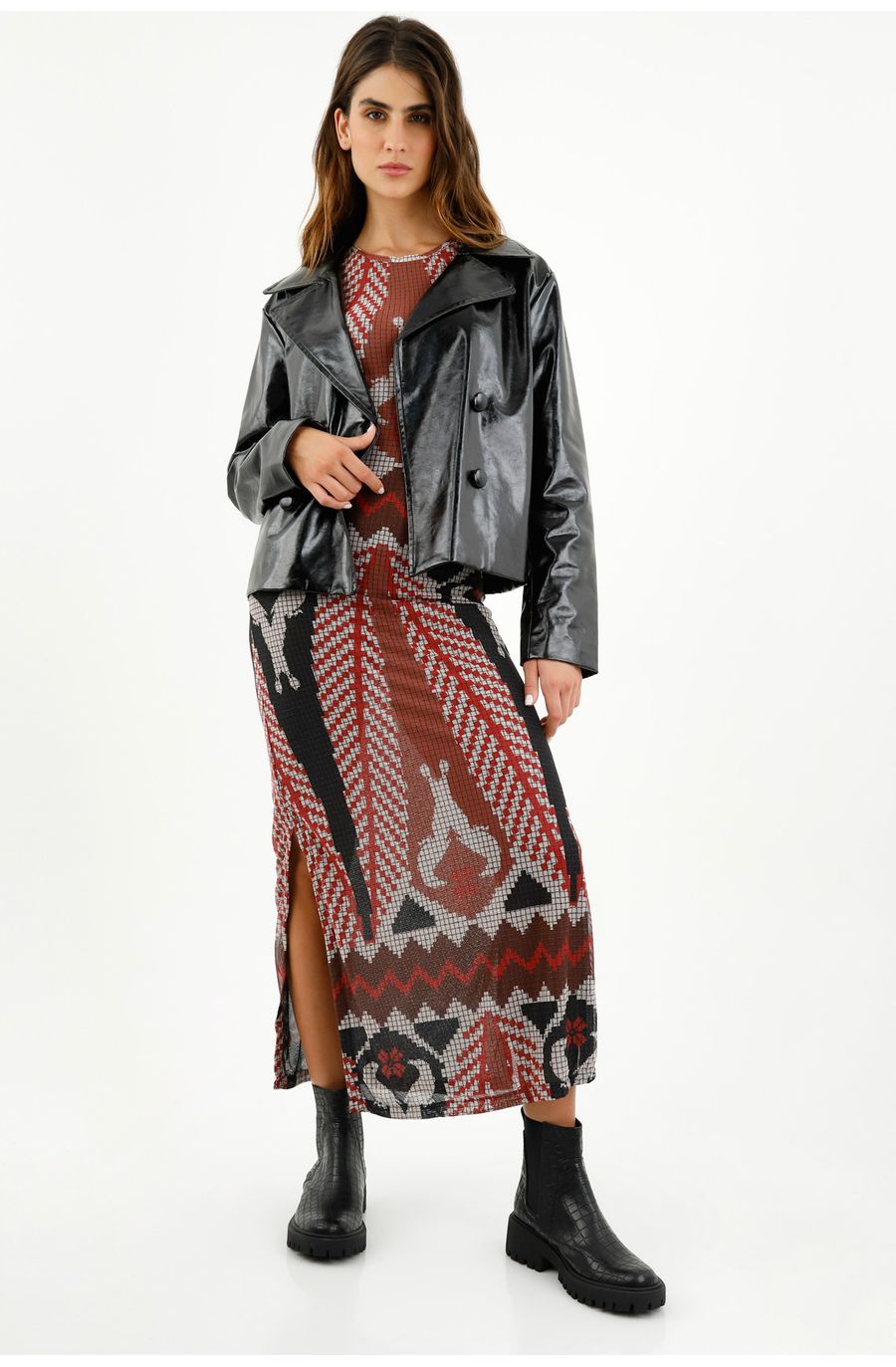 Chaqueta tipo blazer negra para mujer