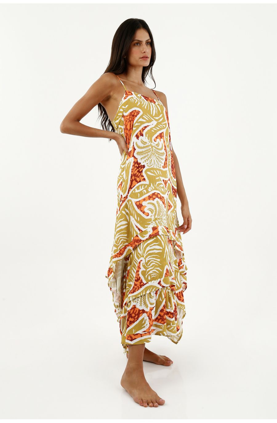 Vestido con bolero en punta para mujer