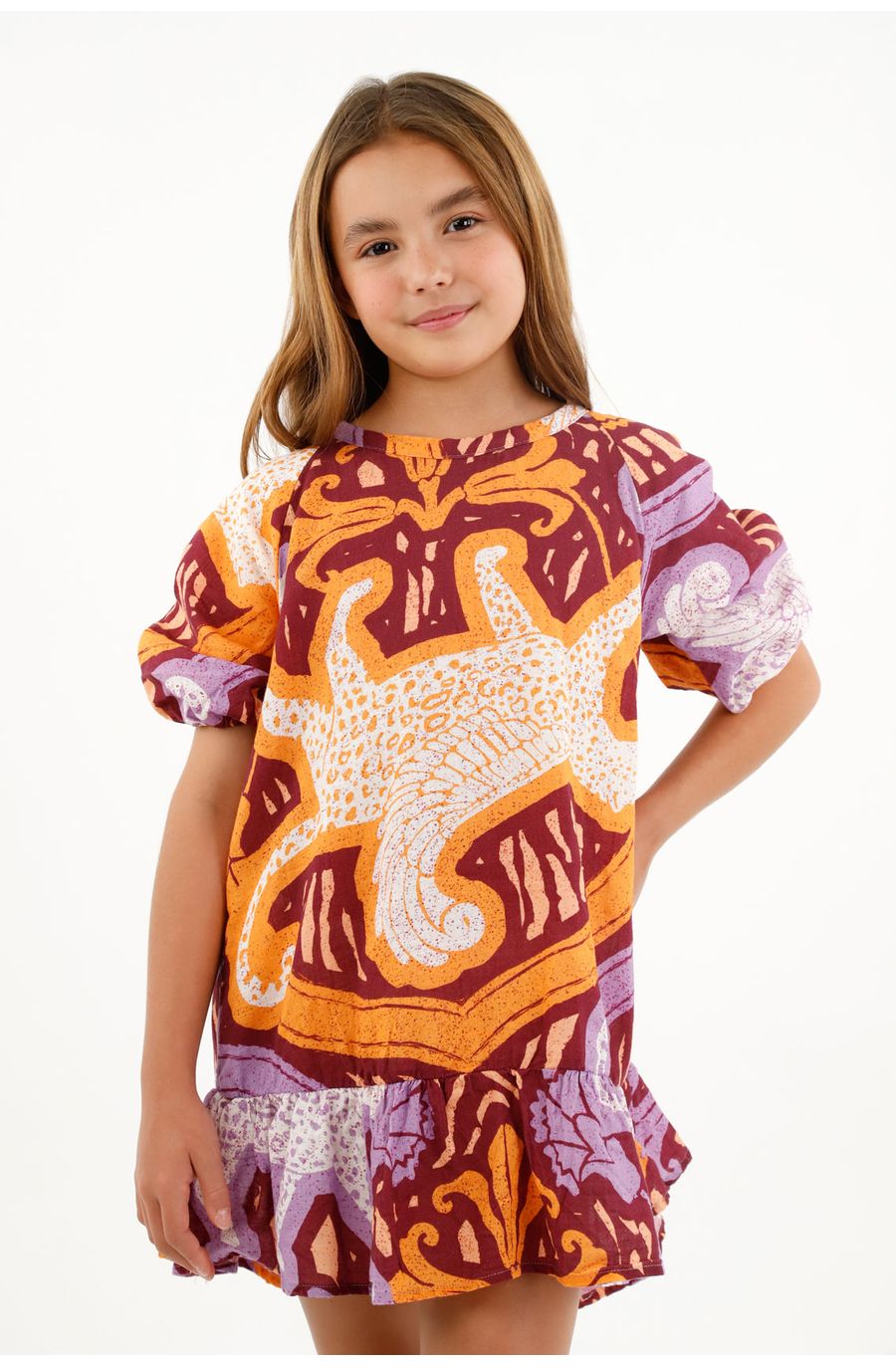 Vestido corto con bolero para niña
