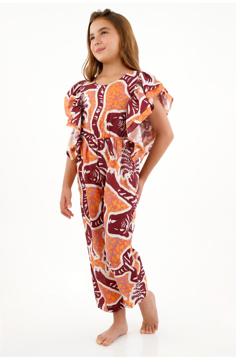 Enterizo manga sisa con bolero para niña