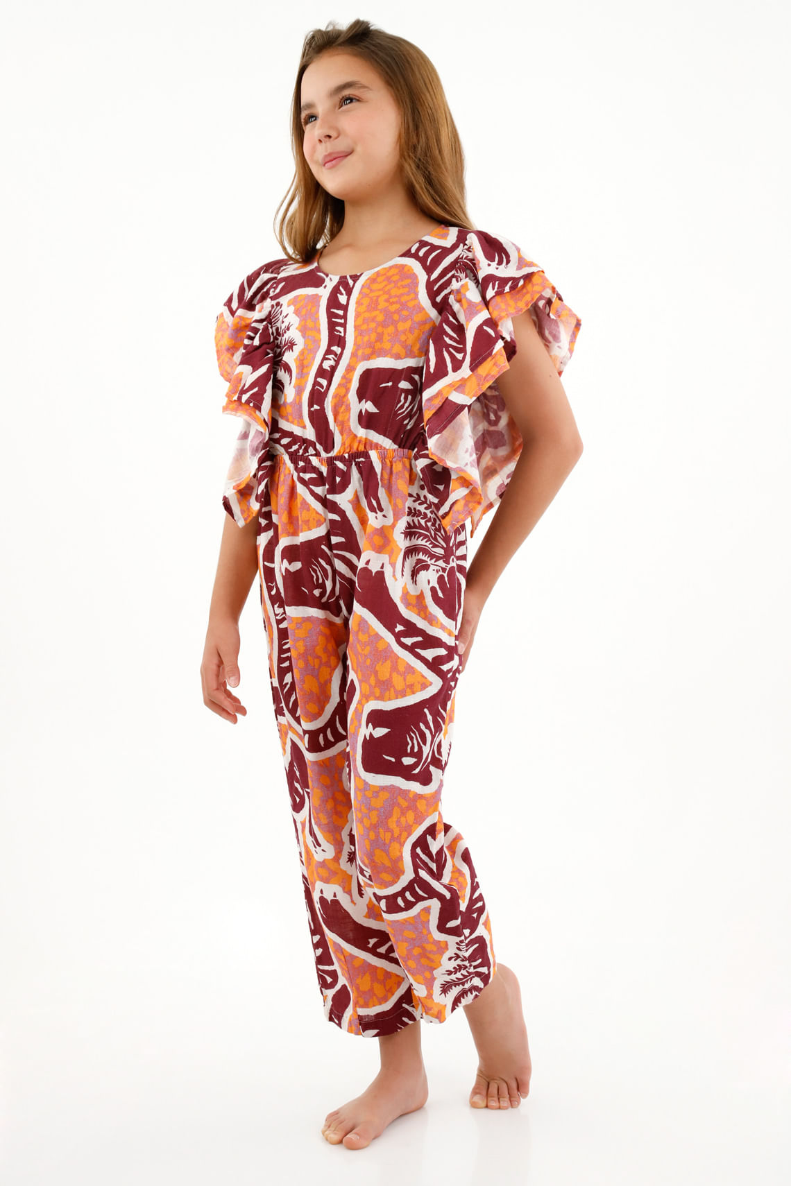 Enterizo manga sisa con bolero para niña