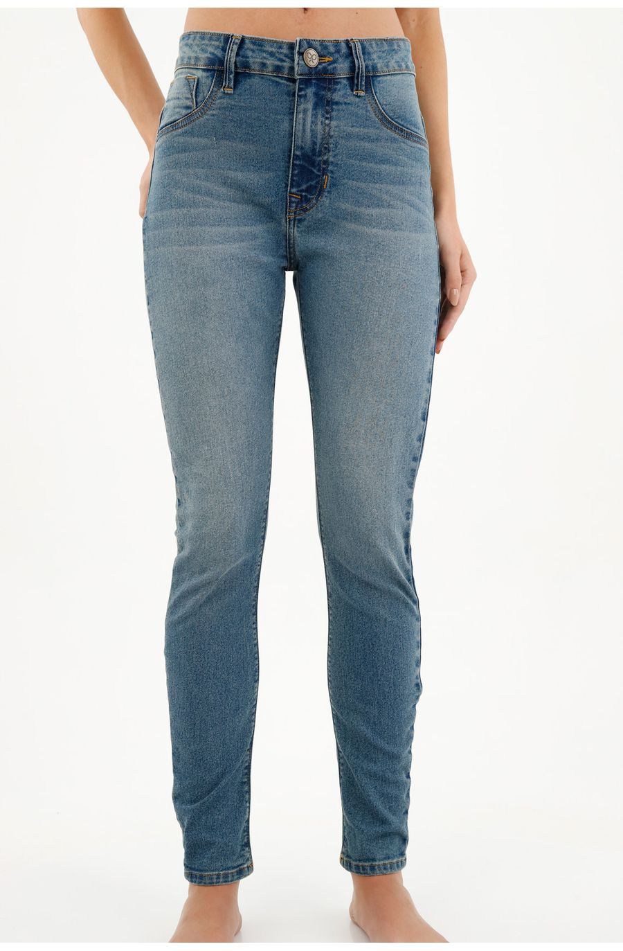 Jean super slim azul para mujer