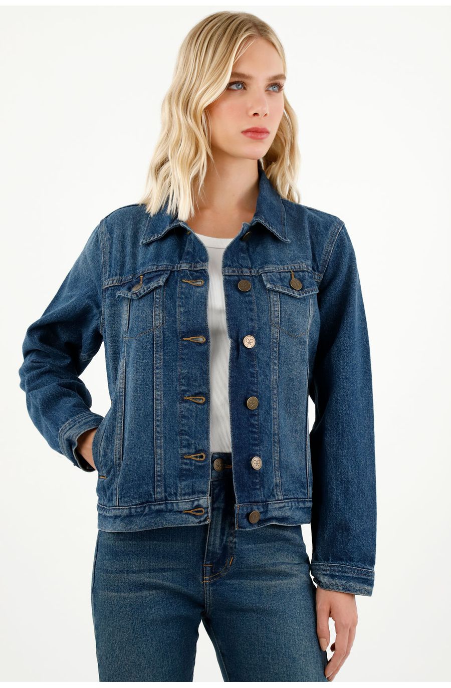 Chaqueta azul para mujer