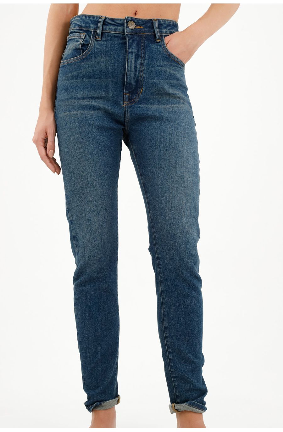 Jean tipo jegging azul para mujer