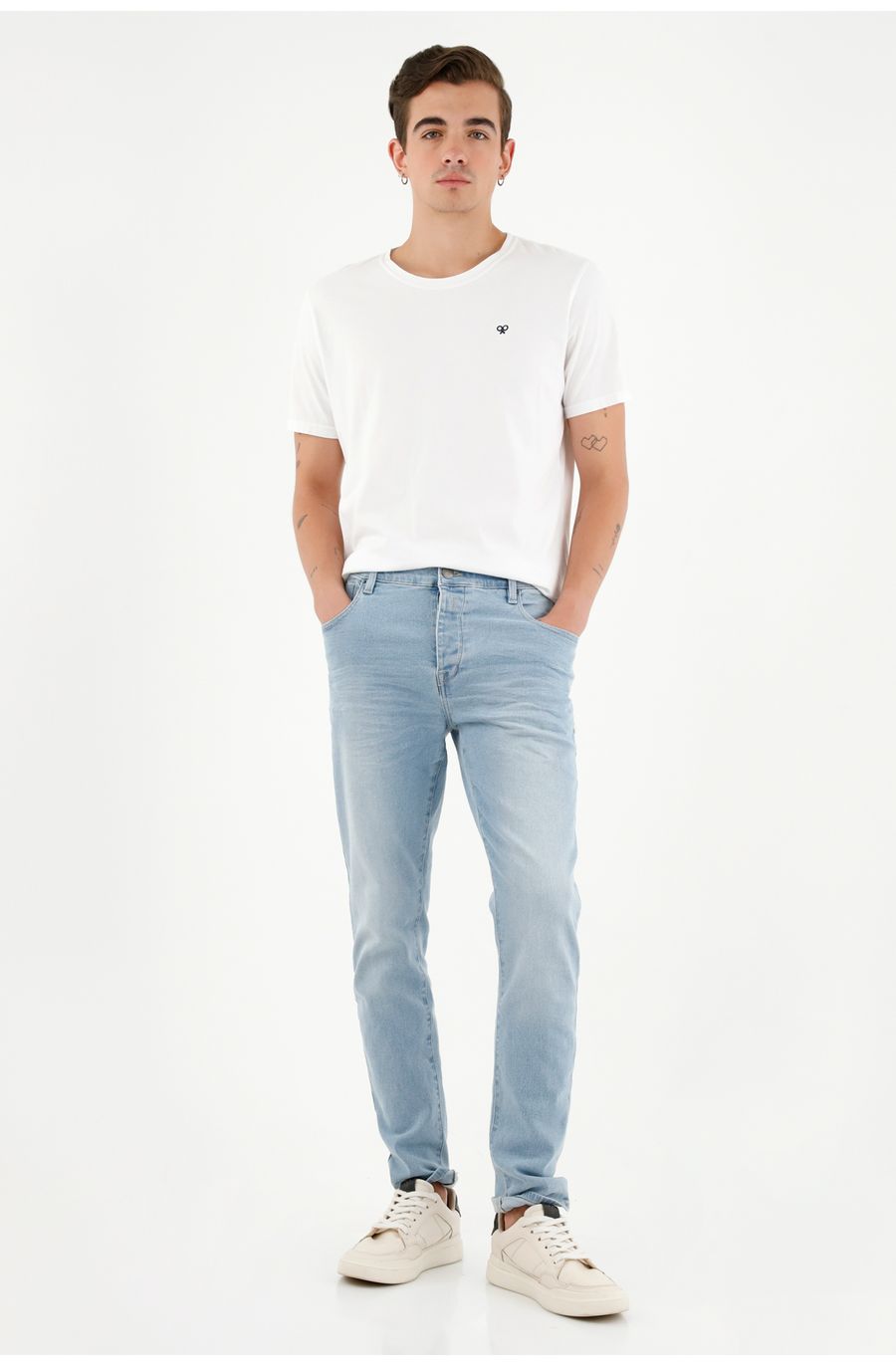 Jean silueta skinny azul para hombre