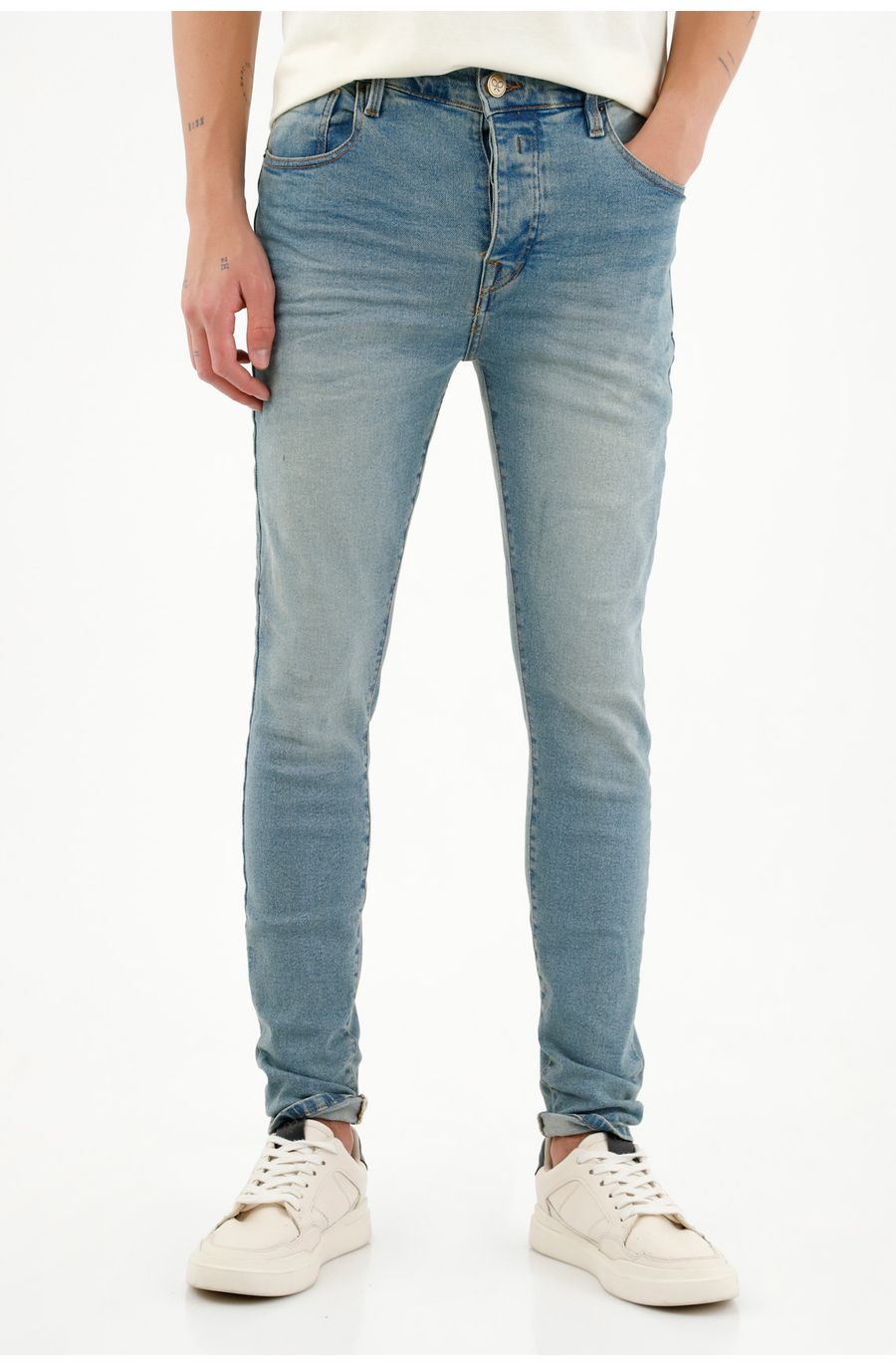 Jean silueta super skinny para hombre