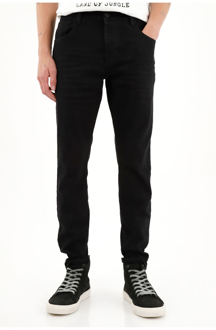 Jean skinny negro para hombre
