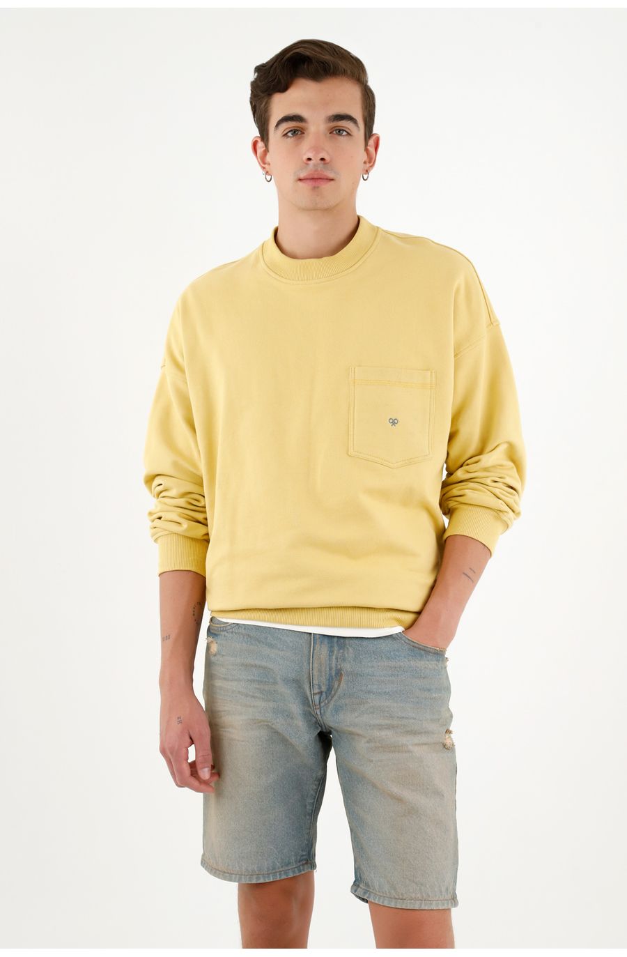 Buzo oversize amarillo para hombre
