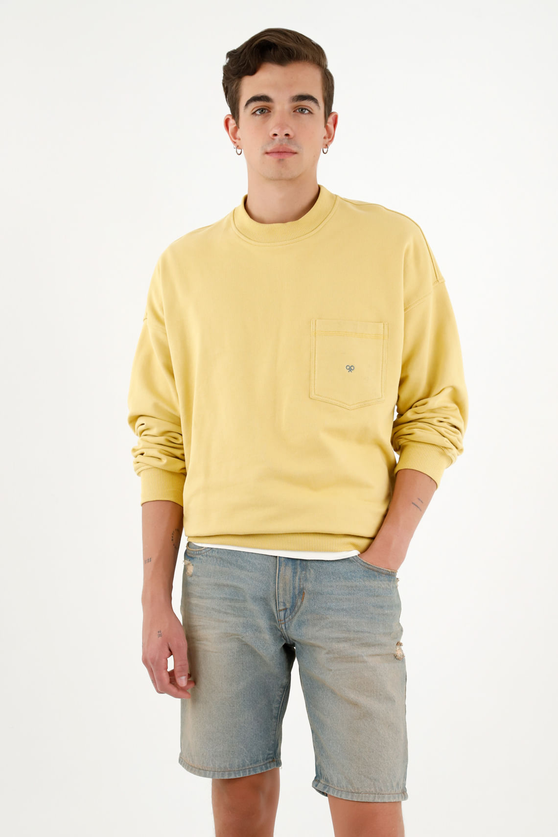 Buzo oversize amarillo para hombre