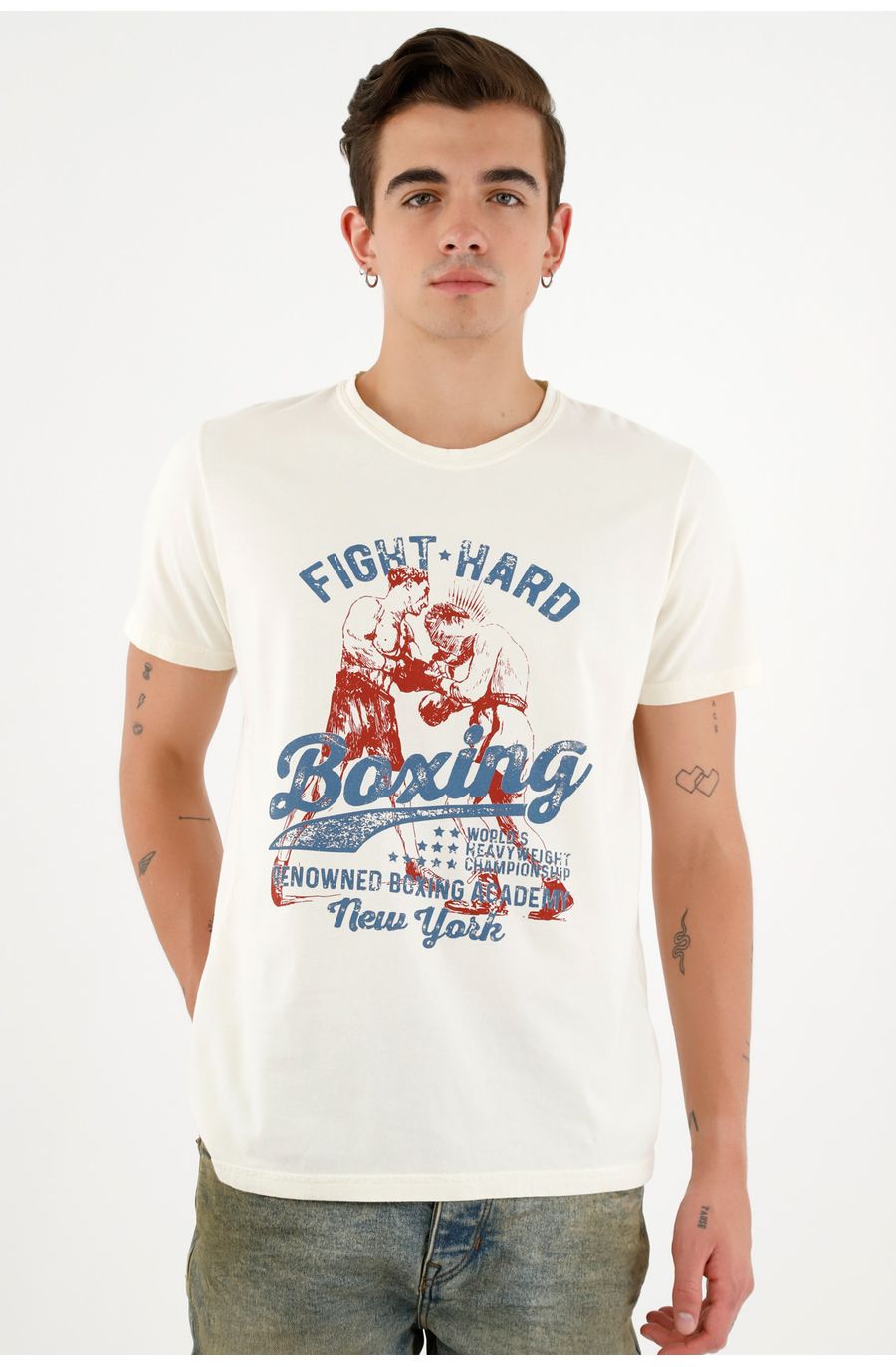 Camiseta con estampado para hombre