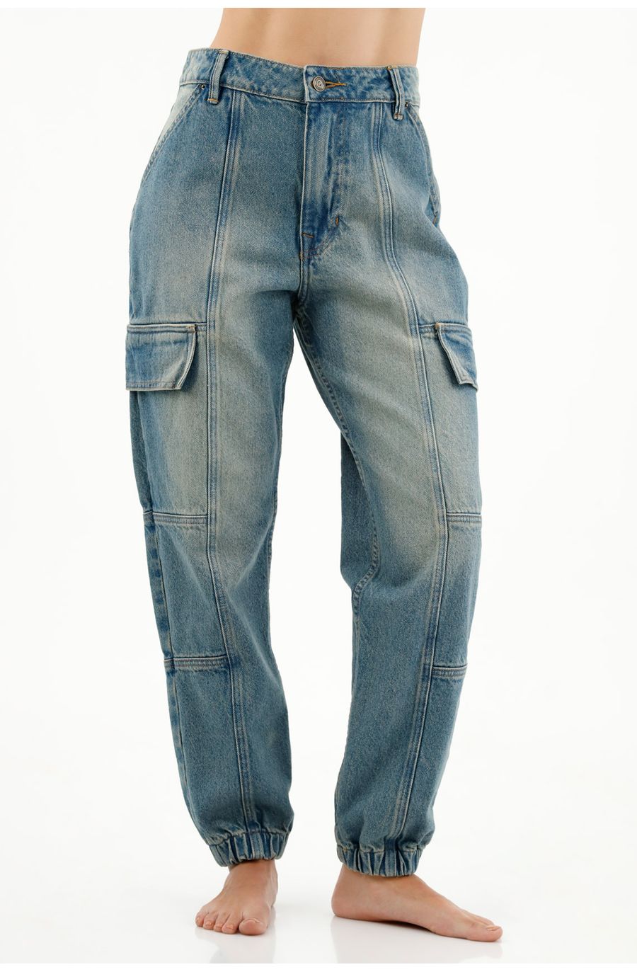 Jean Mom fit tono medio para mujer