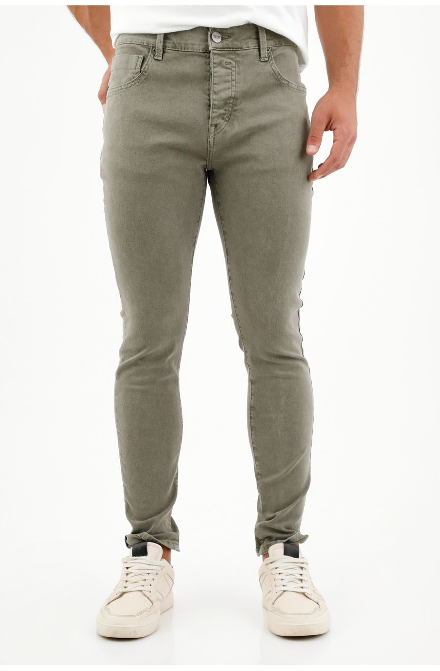 Pantalón cinco bolsillos verde para hombre