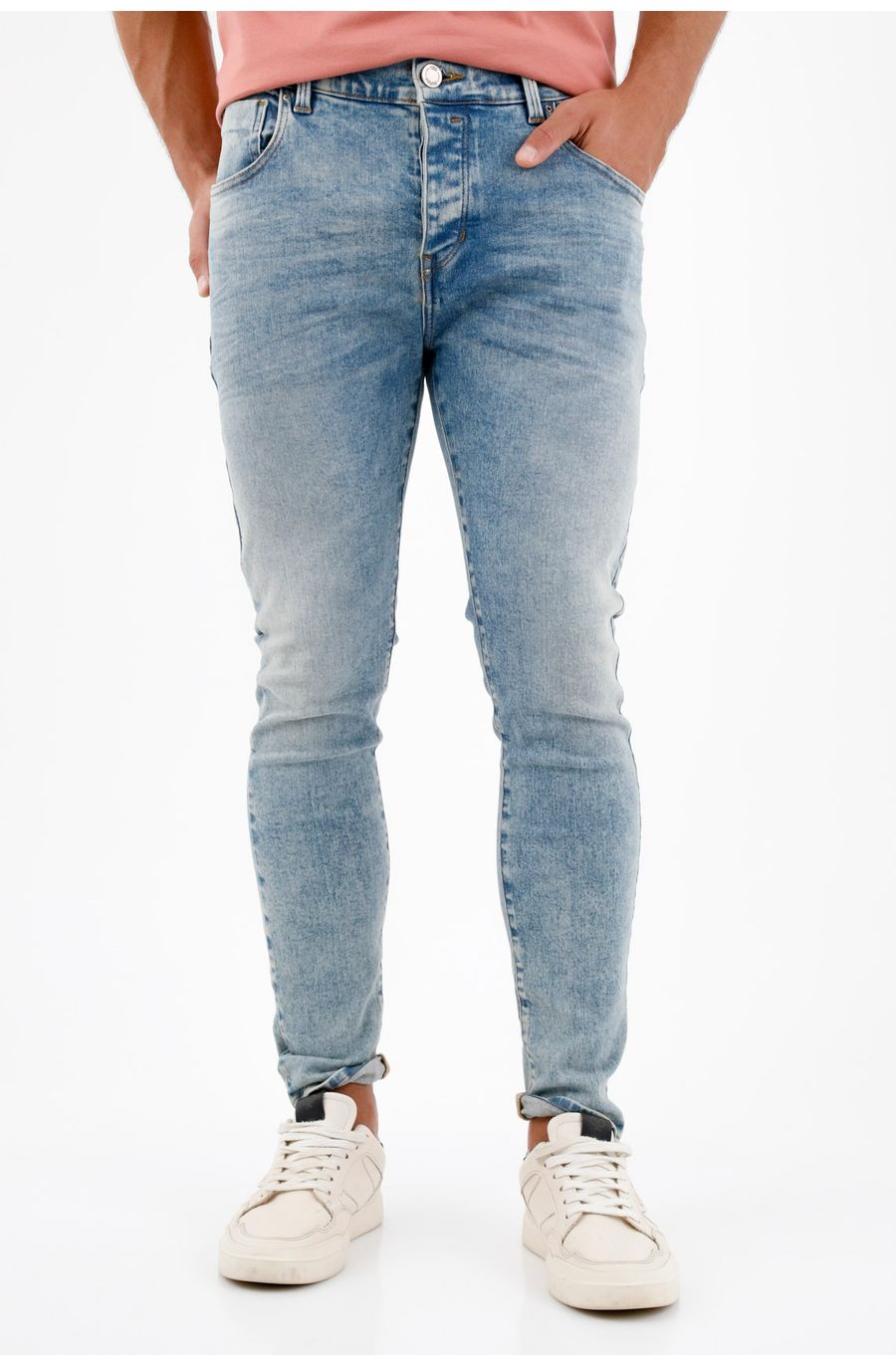 Jean Skinny azul tono claro para hombre