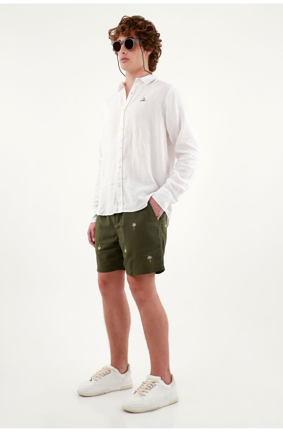 Camisa blanca manga larga unisex