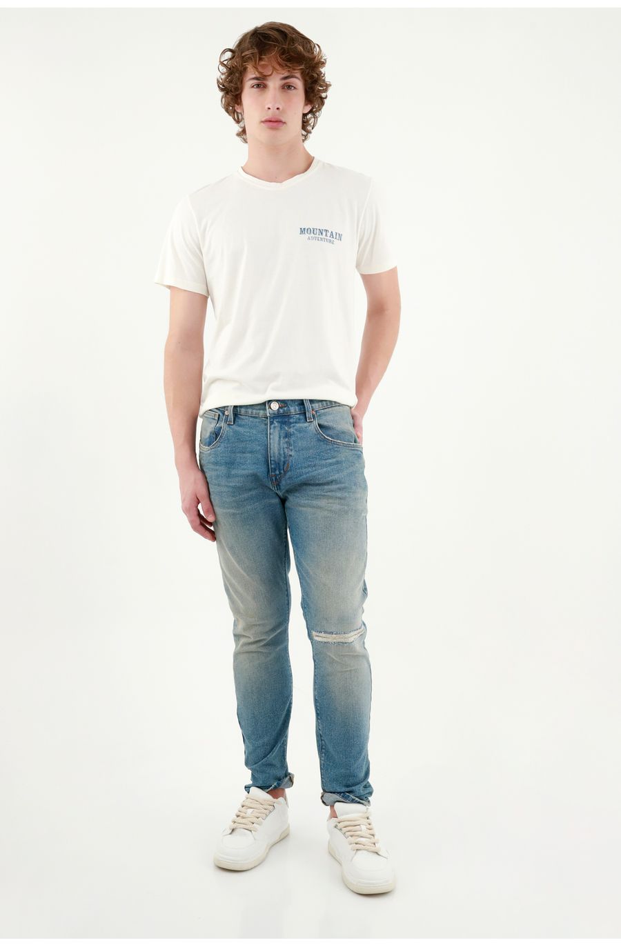 Jean Nudy fit azul medio para hombre