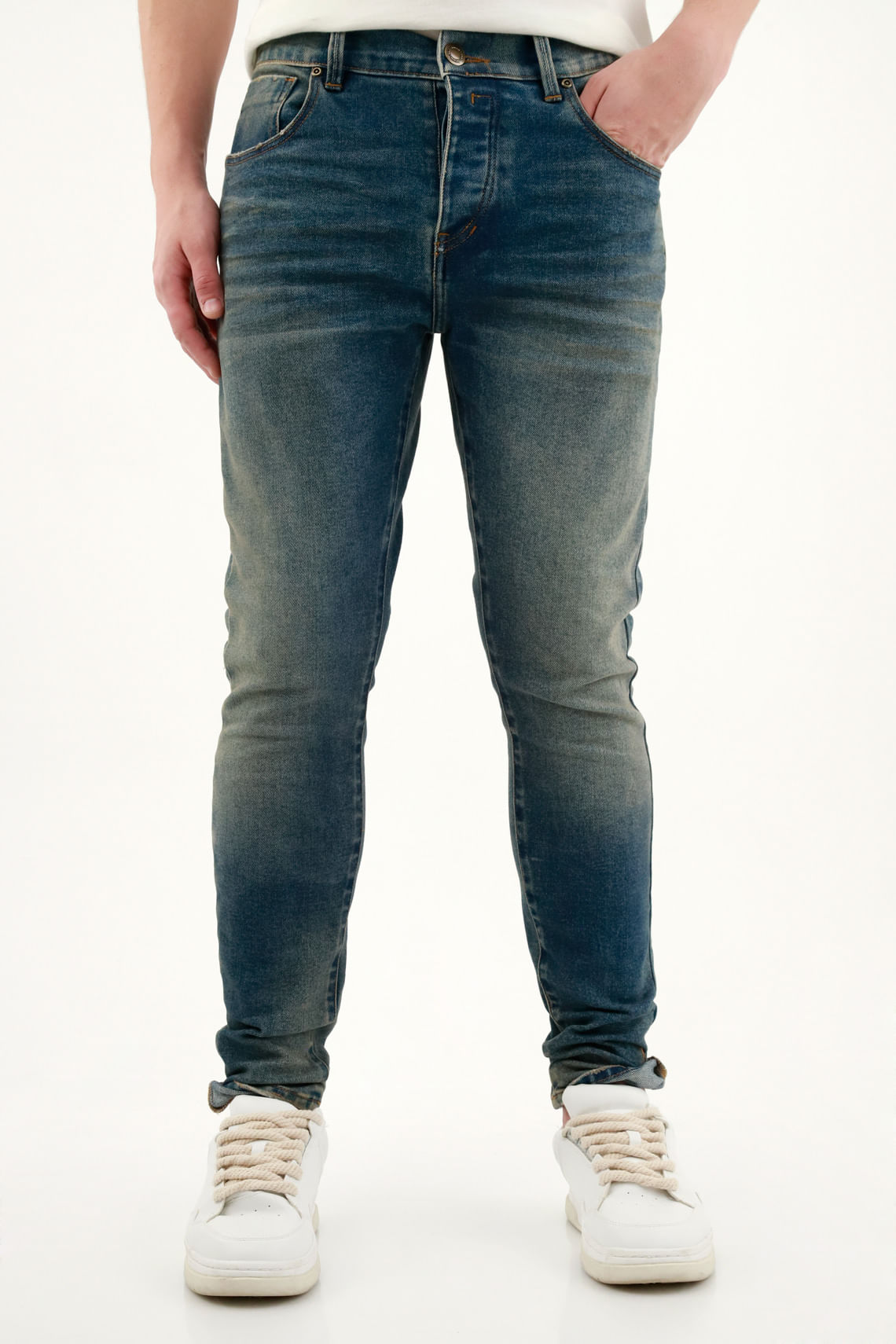 Jean Super Skinny azul para hombre