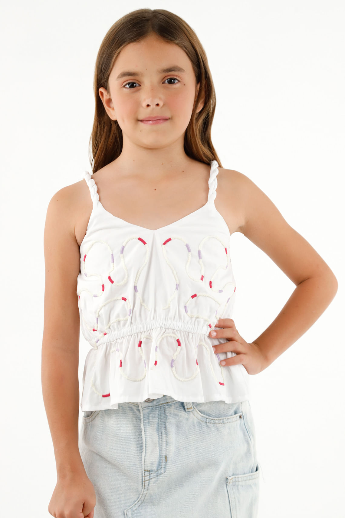 Camisa de tiras blanca para niña