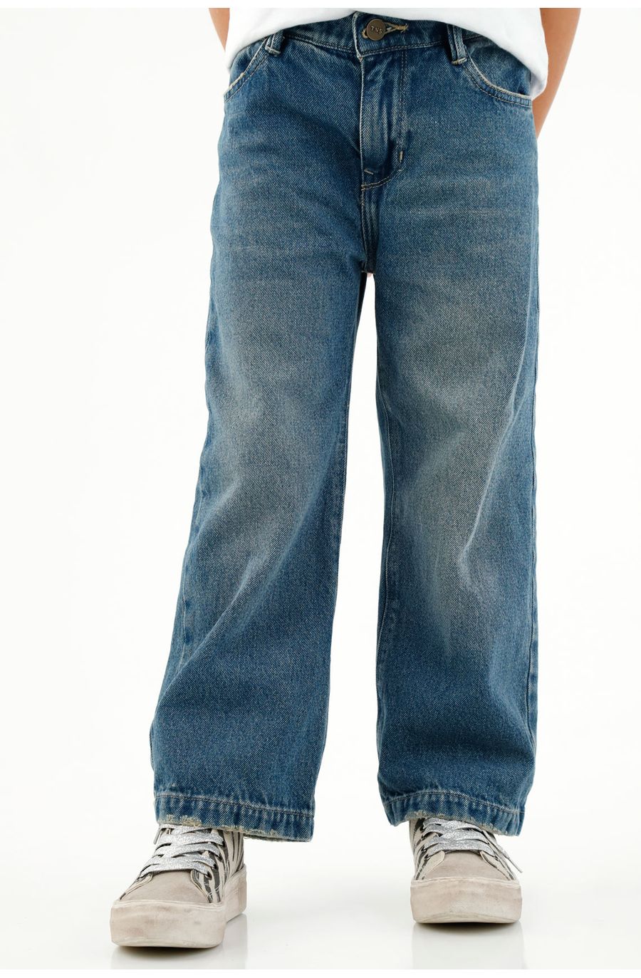 Jean Recto azul oscuro para niña