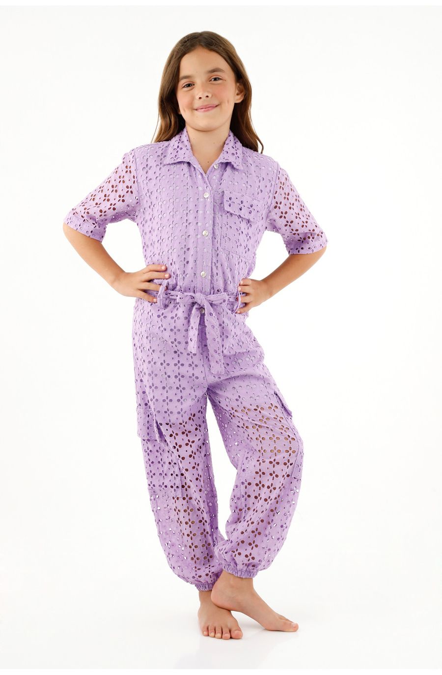 Enterizo de animal print para niña