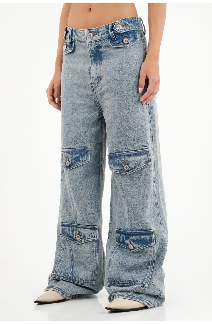 Jean Wide Leg azul para mujer