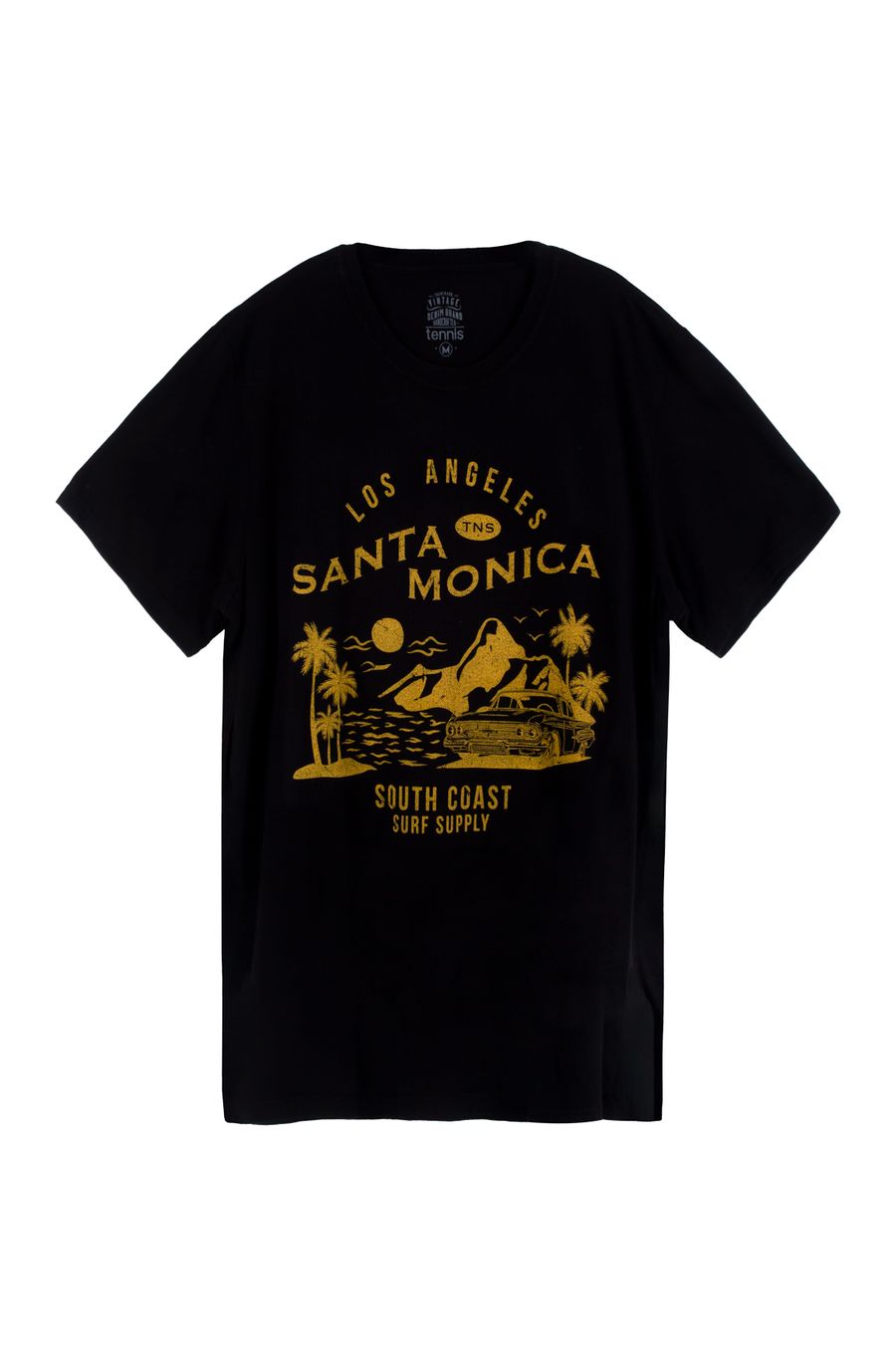 Camiseta negra estampada para hombre