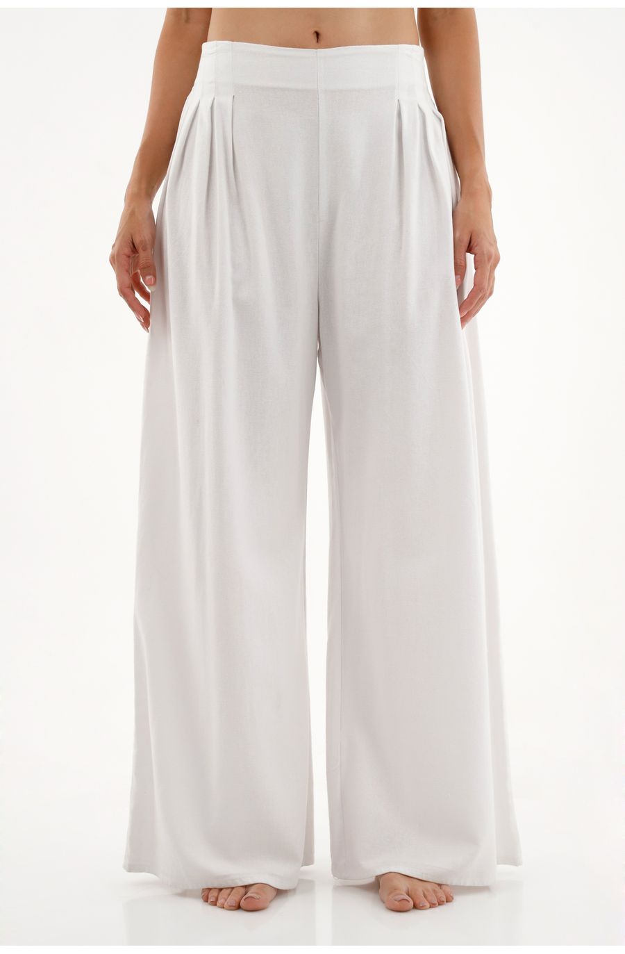 Pantalón blanco Wide Leg para mujer